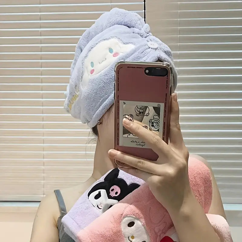 Sanrio hair towels