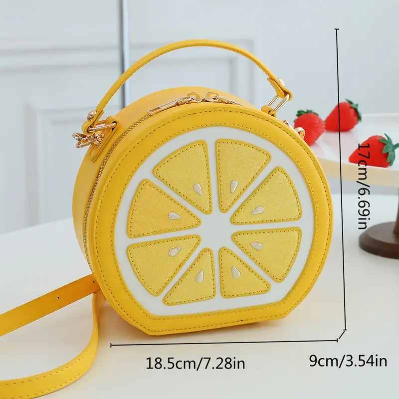 Lemon Handbag-Fun Kawaii Fruit purse for Everyday Style