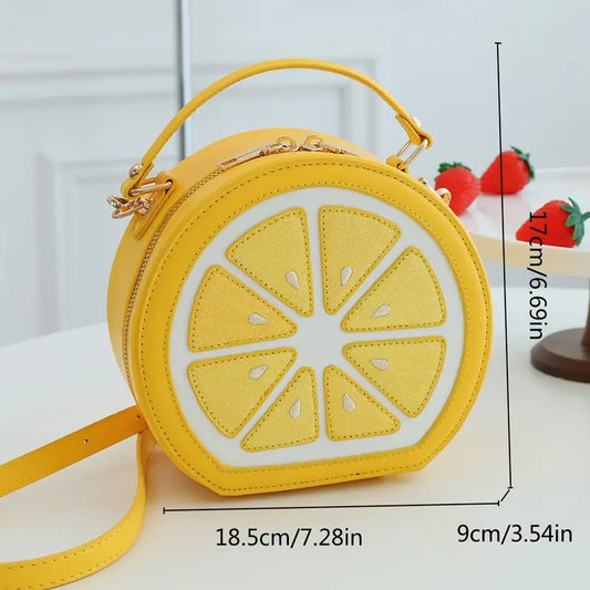 Lemon Handbag-Fun Kawaii Fruit purse for Everyday Style
