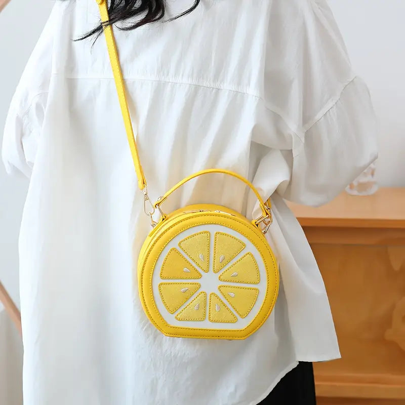 Lemon Handbag-Fun Kawaii Fruit purse for Everyday Style
