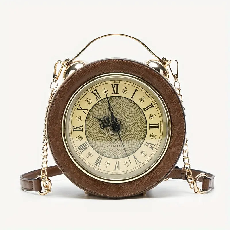 Vintage  Clock Handbag -Retro Purse