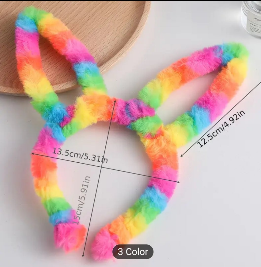 Multi-Color Bunny Headband-Cute Hair Accessory