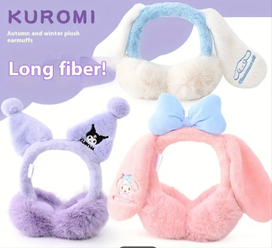 Foldable Sanrio Earmuffs-Cute Winter Ear Warmers for Fans