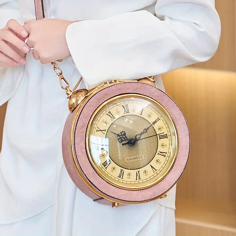 Vintage  Clock Handbag -Retro Purse