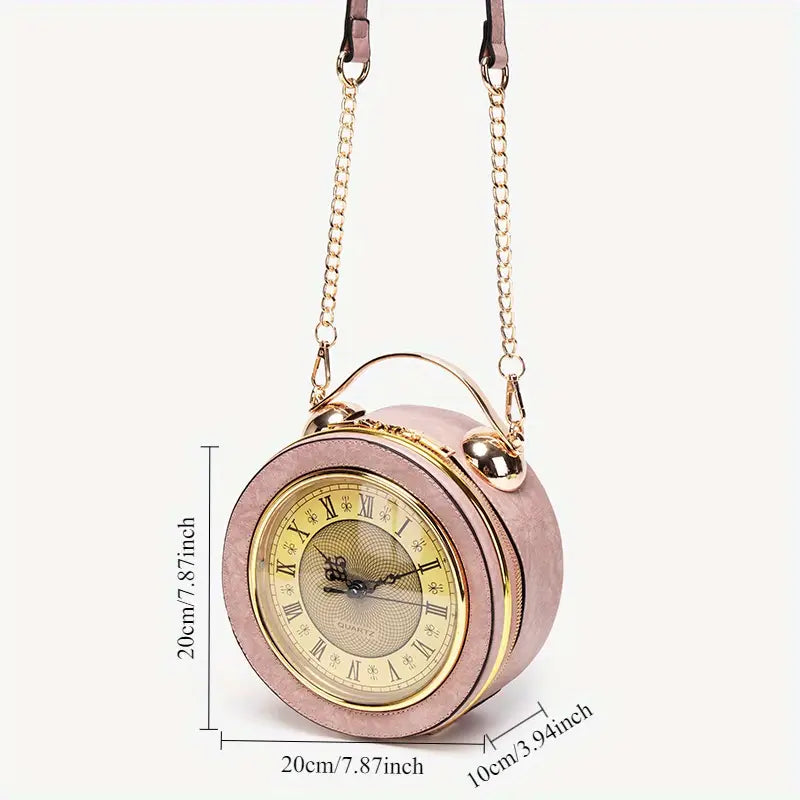 Vintage  Clock Handbag -Retro Purse